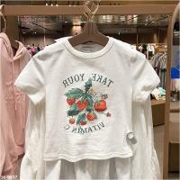 M16-9837 夏季草莓印花短袖T恤