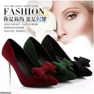 (現貨)MCN2518	韓版新款時尚女士尖頭細高跟鞋
