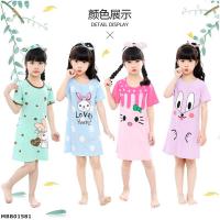 MBB01581 韓版新款童裝時尚印花短袖連衣裙