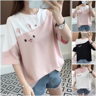 MK16-5456(0911) 夏裝可愛兔子繡花短袖T恤