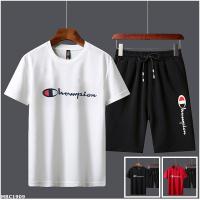 MBC1909	夏季男裝字母短袖T恤+短褲運動套裝