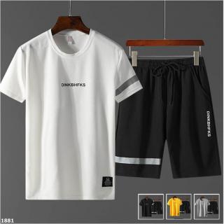 MBC1881	夏季男裝字母短袖T恤+短褲運動套裝