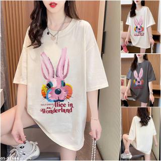 M05-5T994 夏季大碼純棉兔子印花短袖T恤