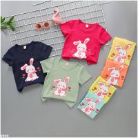 MBB0990	夏季童裝純棉兔子印花短袖T恤